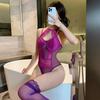 Sexy Lingerie Pure Desire Wind One-piece Hip-wrapped Suspender Neck Three-point Women's Uniform 9