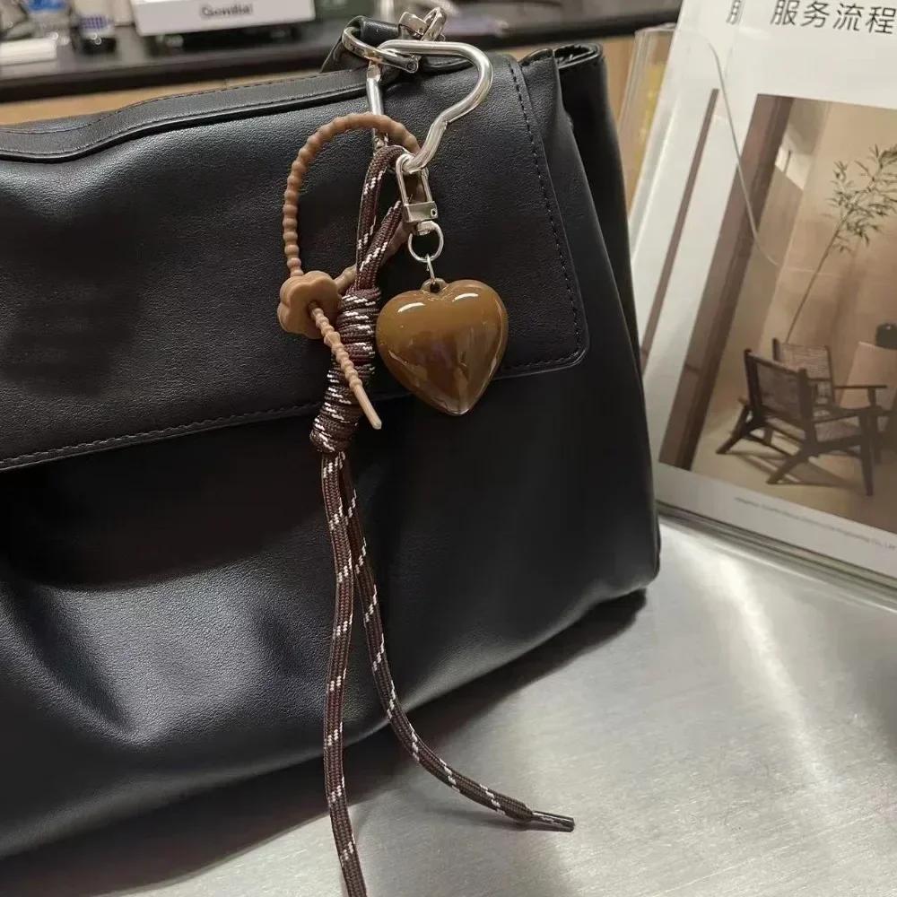 Korean Cute Lace Bow Pearl Beaded Phone Pendant Chain Accessories Aesthetic Ballet Shoes Camera Bag Decoration Keychain Gift