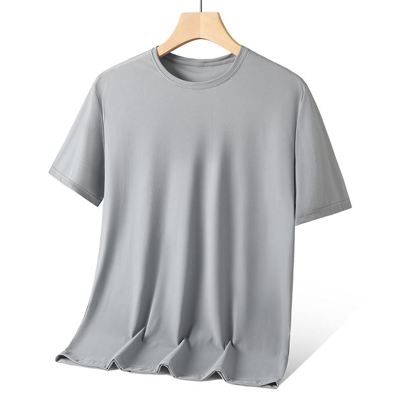 

Ice Silk Mesh Short-sleeved Quick-drying T-shirt Men s Sports Casual Loose Cool Top 3XL сірий колір