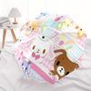 Sugarbunnies,Cute Automatic Folding Umbrella Simple 8 Rib Design, Bright Cartoon Pattern, Durable Iron Frame, Suitable For Travel, Outdoor,