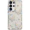 Applicable To Samsung S26Ultra Butterfly Pearl Mobile Phone Case Apple 17air Glitter lMD Handmade Samsung A17A56
