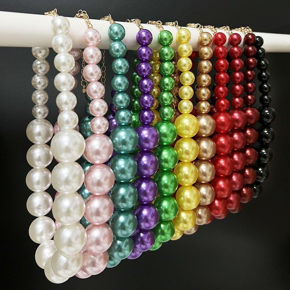 Retro Elegant Necklace Bracelet Earring Ring Sets Vintage Style French Pearl Necklace Birthday