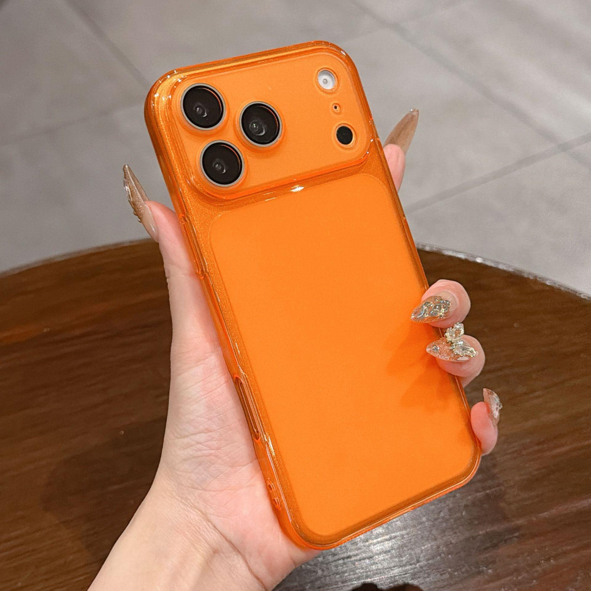 

Frosted TPU Phone Case for Apple 17PROMAX with Compatible Lens Film for 11/12/13/14/16 iPhone 15 Pro Max