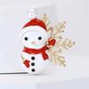Christmas Classic Enamel Snowman Brooches for Women Pearl Snowflake Pins Event Party New Gifts Decoration Clothes Accessories