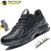 Men's Indestructible Work Boots Steel Toe Lightweight Water Resistant Construction Shoes Breathable Multi-Purpose Safety Sneaker