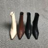 Stivaletti alla Caviglia da Donna con Tacco Alto e Punta Affusolata Eleganti Stivaletti Corti Elasticizzati Slim Autunno Inverno Scarpe da Donna