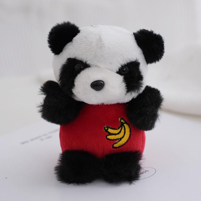 Charming Panda Stuffed Animal Keychain Kids Backpack Accessory Plush Toy