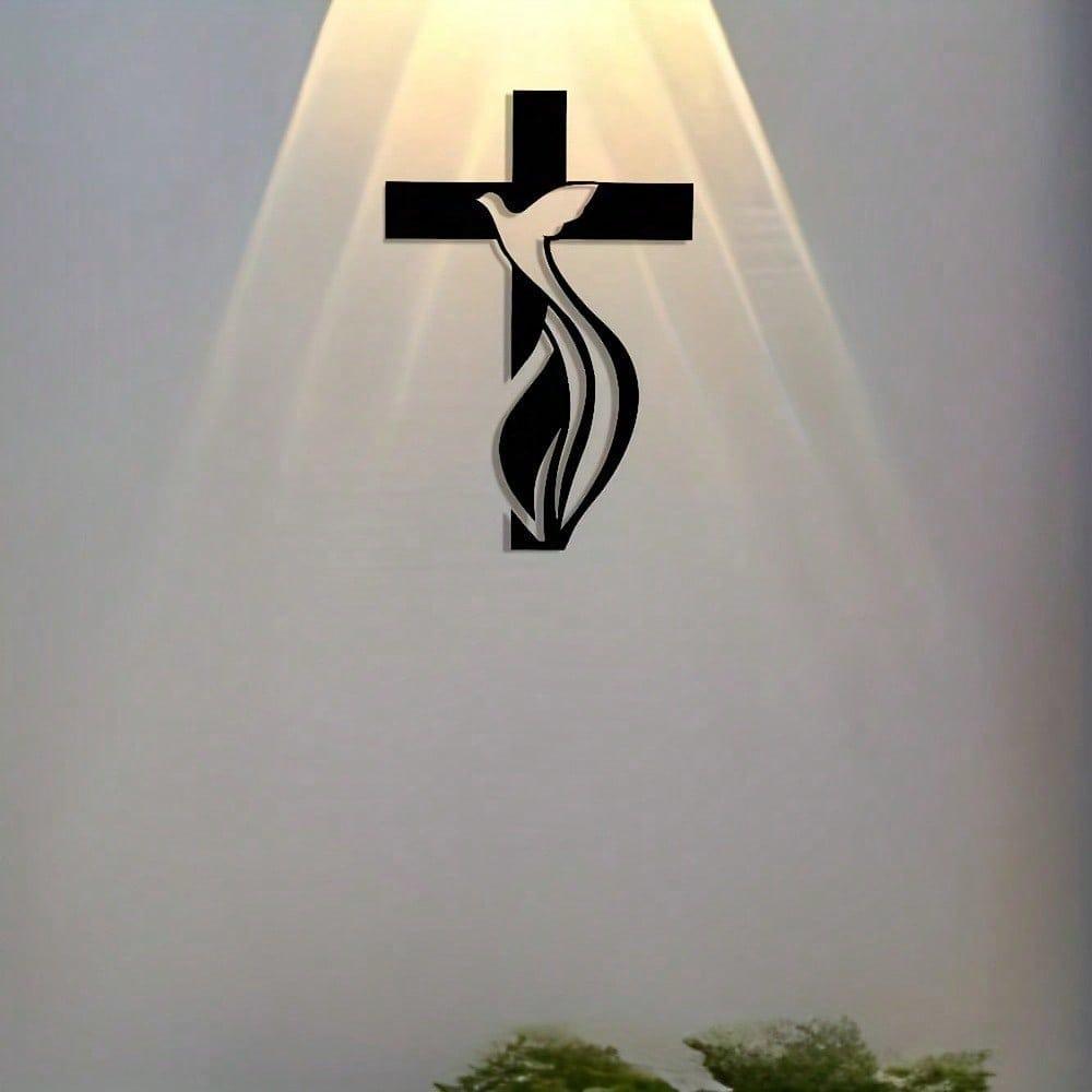 Crossing With A Pigeon Minimalist Metal Wall Art - Modern Home Decor For Bedroom, Living Room, Or Bathroom.