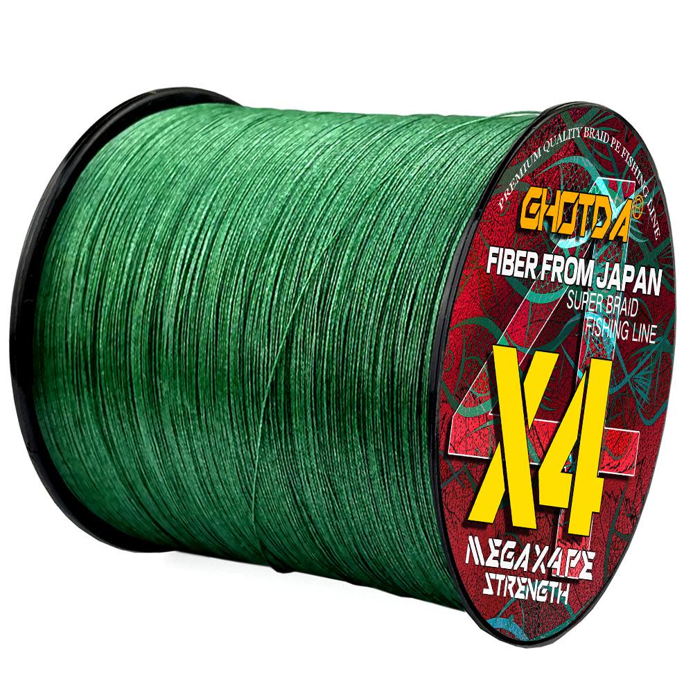 Filo da Pesca Intrecciato in PE a 4 Fili da 100m con Elevata Resistenza alla Trazione, Disponibile in 10 Colori - Leader per Linea Aquilone Da Li Ma
