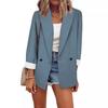 2026 European/American Fashion Solid Color Long Sleeve Jacket - Spring/Autumn Suit