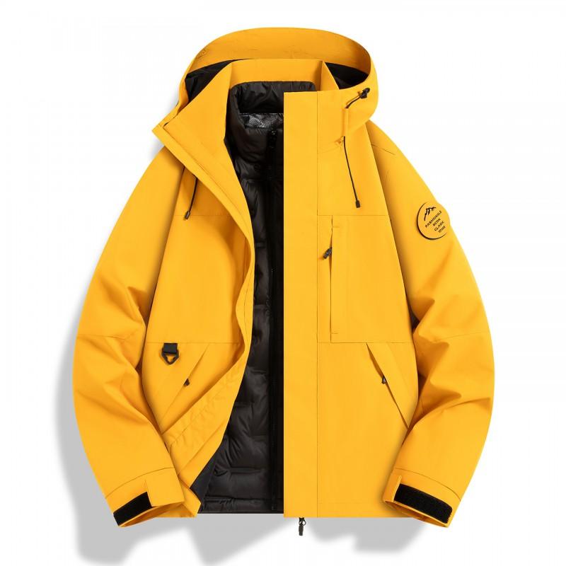 3-in-1 Waterproof Windproof Hiking Jacket With Removable Fleece Liner Men Women Outdoor Trekking Camping