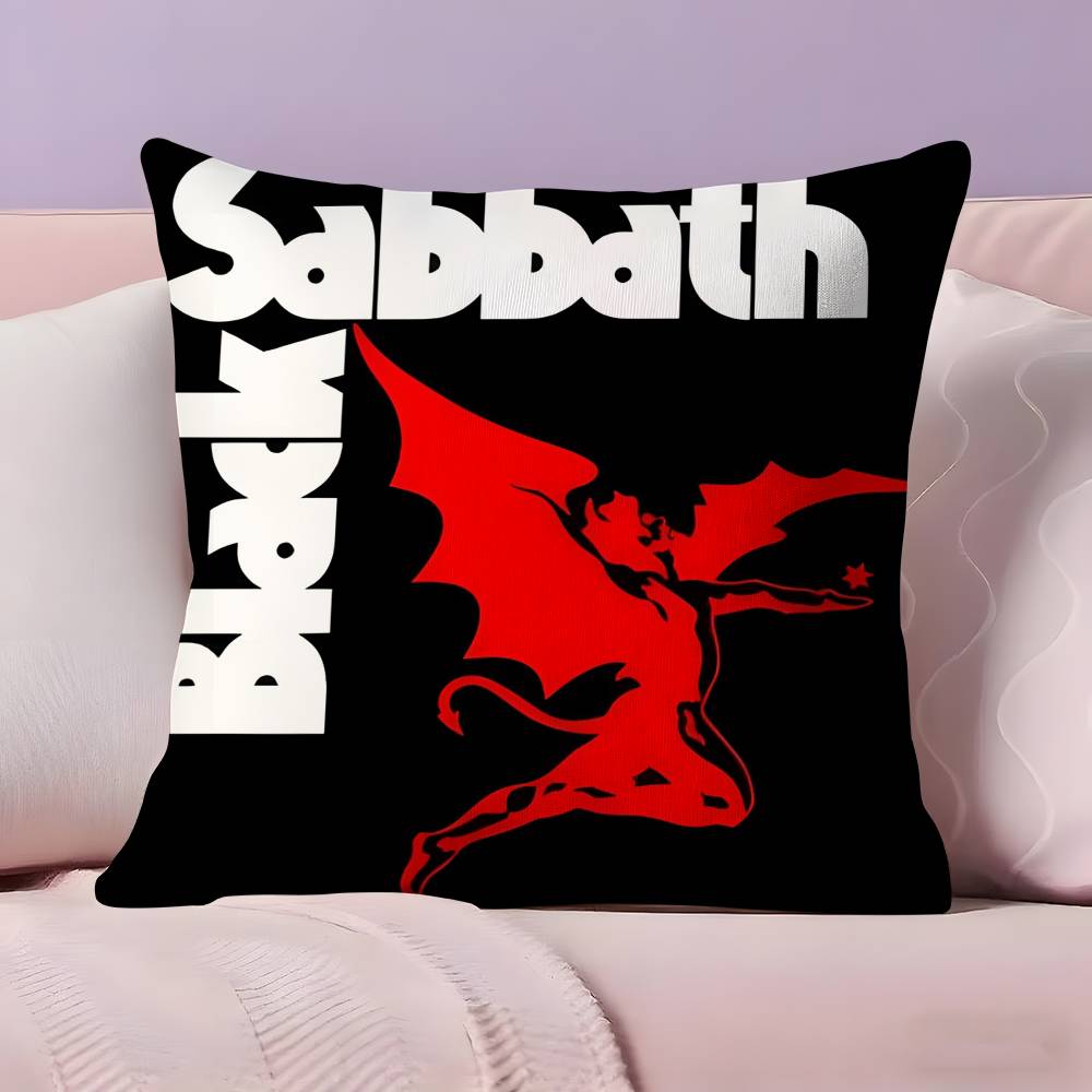 Группа B-Black S-Sabbath Наволочка Наволочка Ультрамягкая Приятная к коже Ткань Комфорт как облако и Потайная молния 12x12Inch