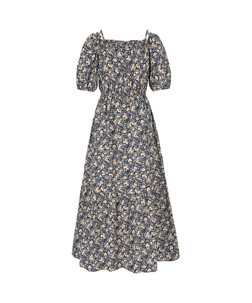 SOUP Flower Puff Smocking Long Dress (Oa6Opt2)