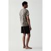 H M Regular FiT pajaMa T sHirT And sHorTs Beige paTTern