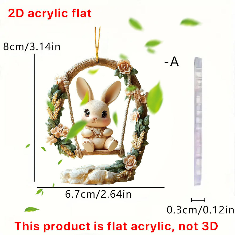 

Пасхальные украшения для кофейной чашки, мультяшный кролик, яйцо, домик, кофейная кружка, декоративные 2D-акриловые украшения, товары для весенней вечеринки 2025 года, НОВЫЕ