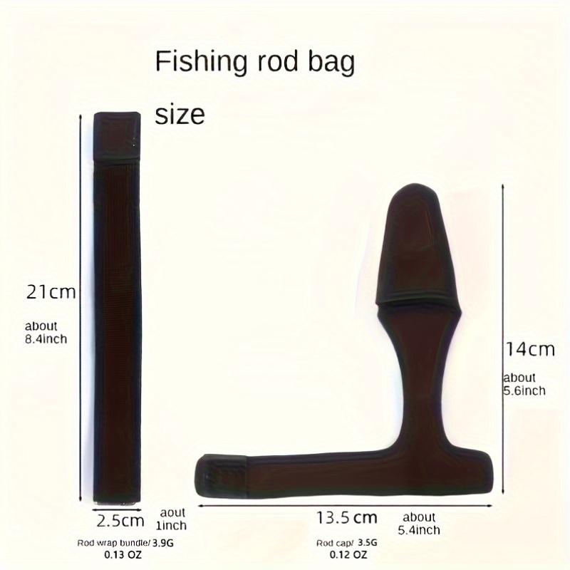 Fishing Rod Wrap Strap, Fastening Fishing Pole Strap, Fishing Rod Tie, Adjustable Anti-Friction Protective Cover with Elastic Stretch
