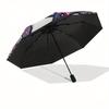 Hello Kitty, Space Theme Automatic opening and closing folding umbrella with 8-rib frame and compact travel design, perfect for all occasion
