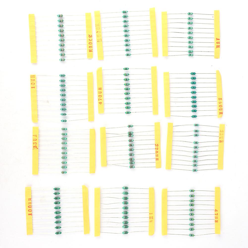 

120 Pcs Inductor Set 1 4W Color Ring 12 Kinds Inductance 1UH 1MH