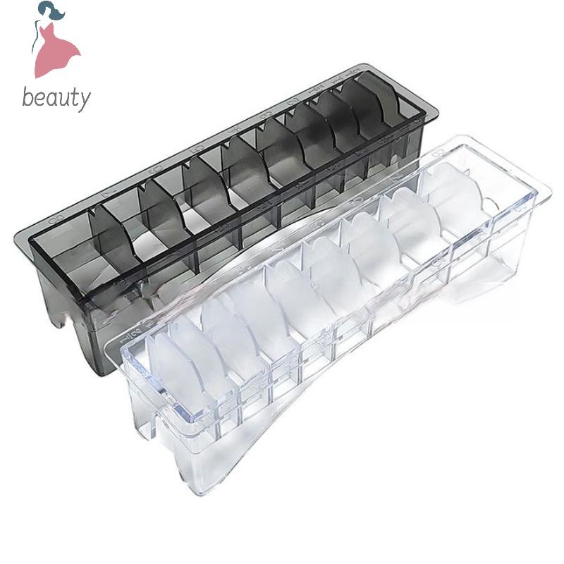 10Grid Guide Limit Comb Cover Storage Box Hair Clipper Rack Holder Organizer Case Salon Barber Tools For General