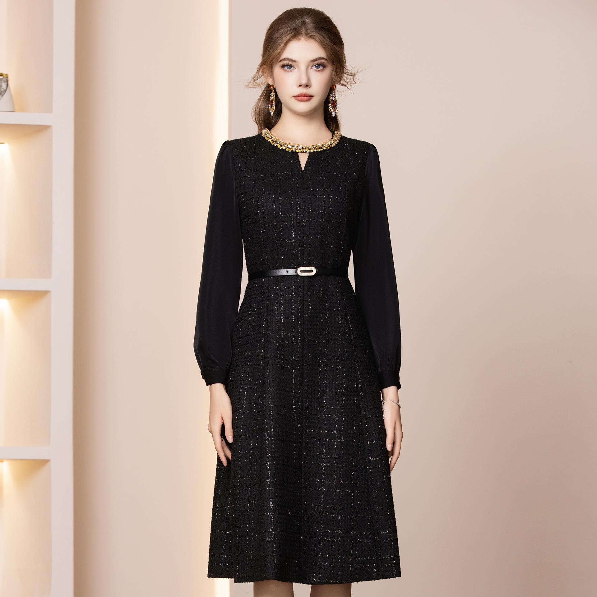 Zhi Li Elegant Hepburn-Style A-Line Dress for Tall Women - 2026 Spring Collection S