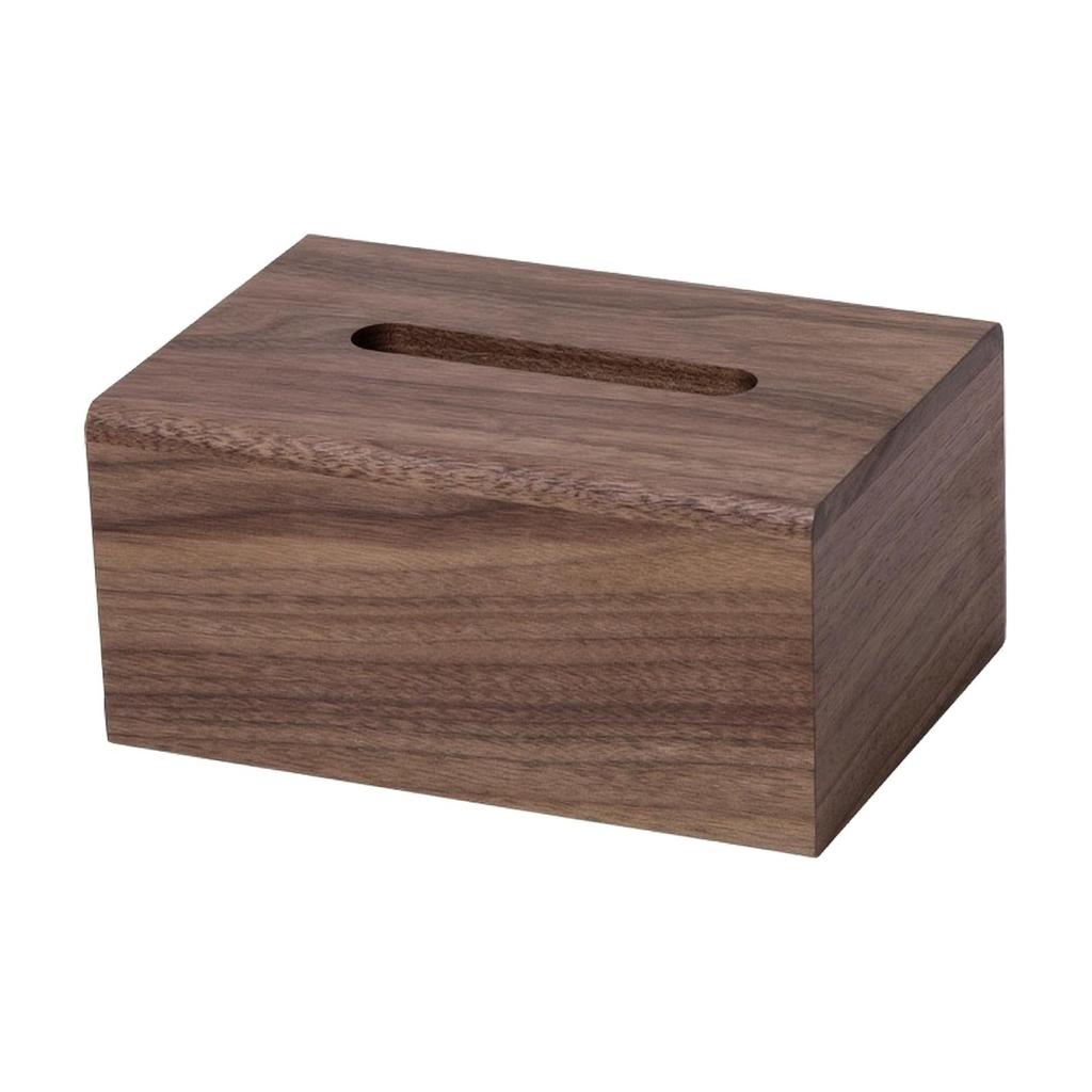 Walnut Wood Tissue Box Long-Lasting for Living Room, Bedside Table