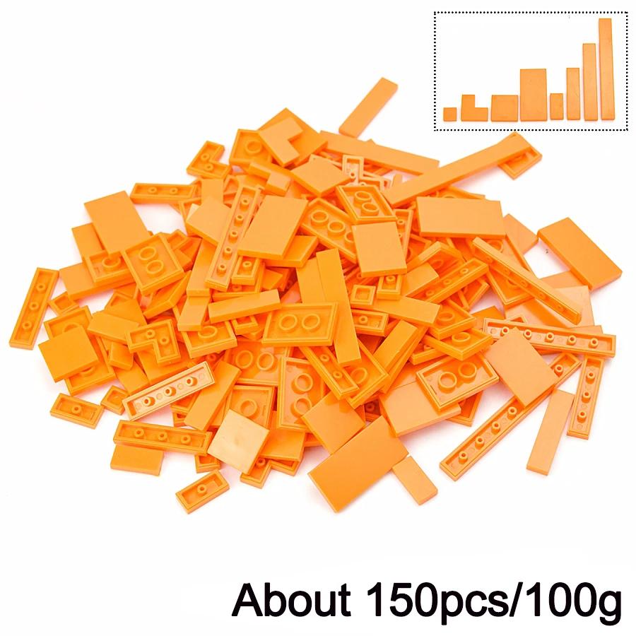 150PCS City Thin Bricks Multicolour DIY Model Smooth Thin Building Blocks Toy Parts Bulk Figures Educational Children Toys Gift