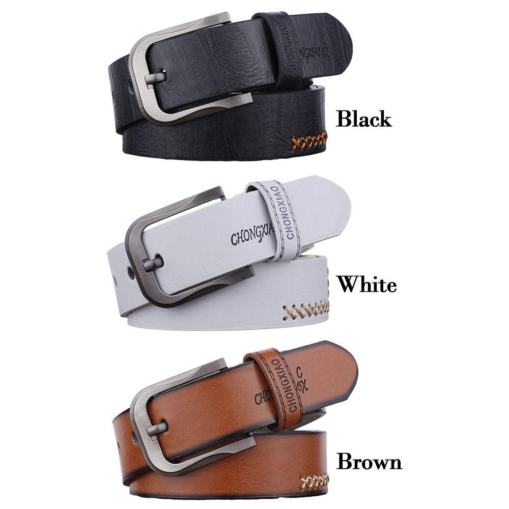 Cowboy Pin Buckle Waistband Vintage Business Belts All-match Leather Belt Men's Belt