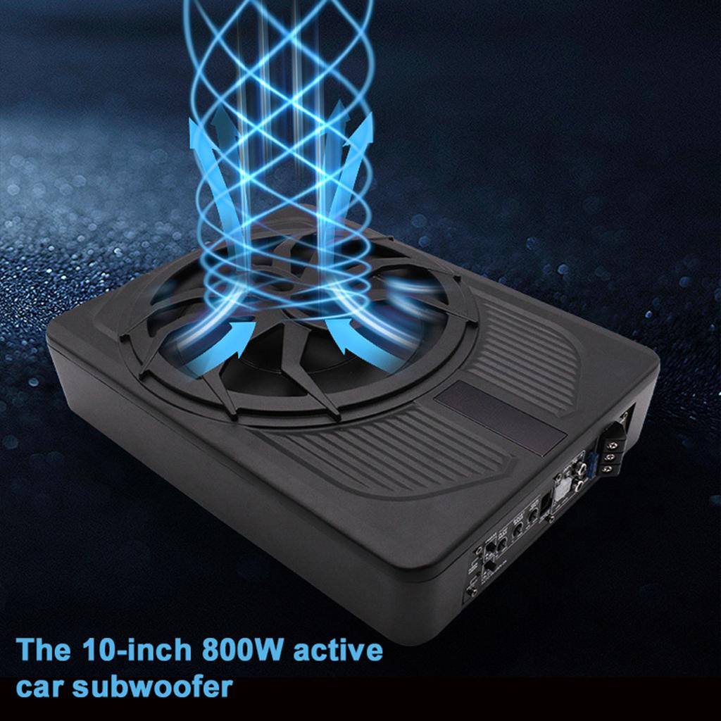 10 Inch 800W Under Seat Car Subwoofer High Power Active Subwoofer Speaker Built In Amplifier with Volume Controller