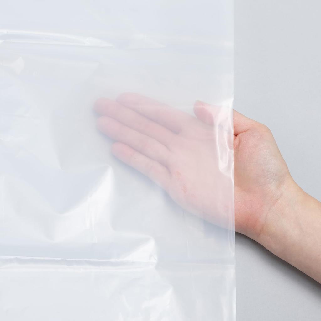 Japax Dicke Müllsäcke 45L Durchscheinend 500 Blatt Blatt x 50 Langlebige und Flexible Polybeutel Großpackung Kofferverkauf (10 Bücher) P-54