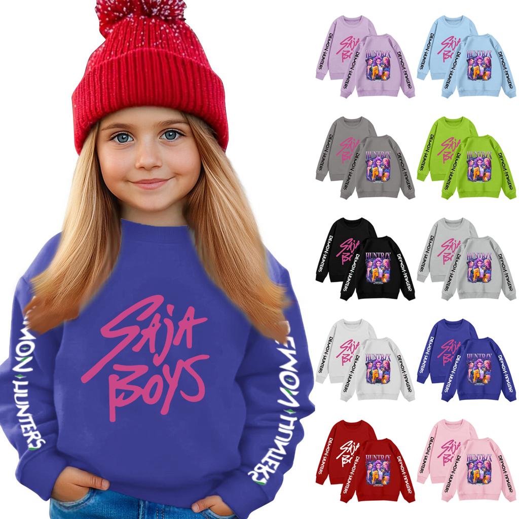 Kids Sweatshirt Boys Girls Crewneck Sports Sweatshirt Casual Pullover Sweatshirt Sports Shirt