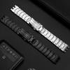 19mm 21mm Para Swatch pulsera de metal de núcleo sólido cadena de reloj cóncava convexa YVS400 451 YVB404 hombres de hierro mujeres banda de reloj de acero