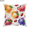 2D Flat 1pc Summer Fruit Watercolor Throw Pillow Covers Multicolor Decorative Pillowcases One-Sided P