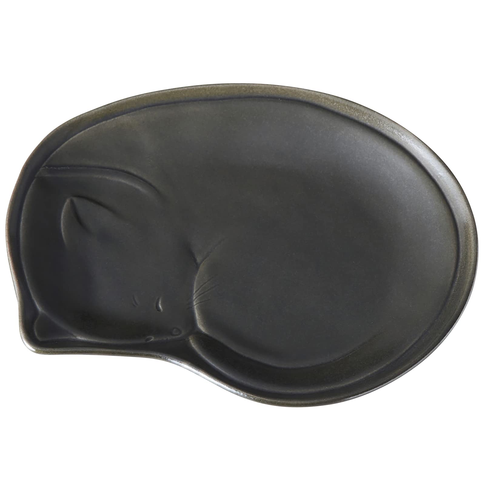 

Aito Seisakusho Cat Microwave and Dishwasher Seto Made in Product Number 111101 Neco Plate, 18cm, Pattern, Black, Safe, Ware, Japan, чёрный