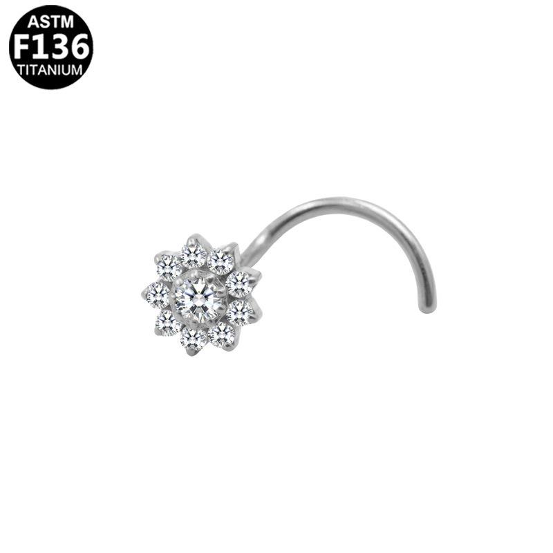 G23 Titanium Alloy S-shaped Star Nose Stud - Stylish & Trendy Piercing Jewelry