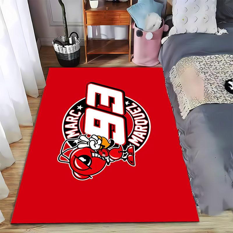 Marc Marquez 93 Design Carpet Suitable As a Non-slip Mat for the Living Room or Bedroom Sofa