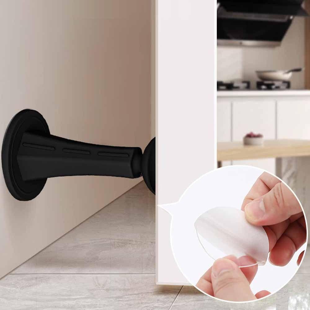 Door Stopper Silicone Mute Self Adhesive Door Bumper Door Suction Door Rear Retainer Wall Protectors  Anti-collision Door Holder
