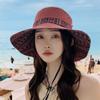 Wide Brim Women's Sun Hat Large Brimmed Mountain Climbing Hat Retro Wide Brim Bucket Hat  Spring