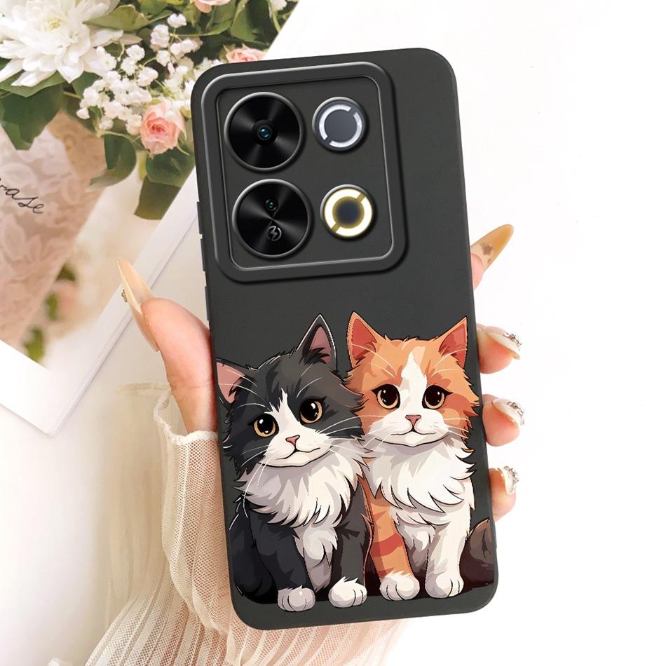 For ITEL P65 Cute Cat Flower Cartoon Phone Case For Itel P671L ItelP65 Shockproof Soft Silicone Covers Bumpers