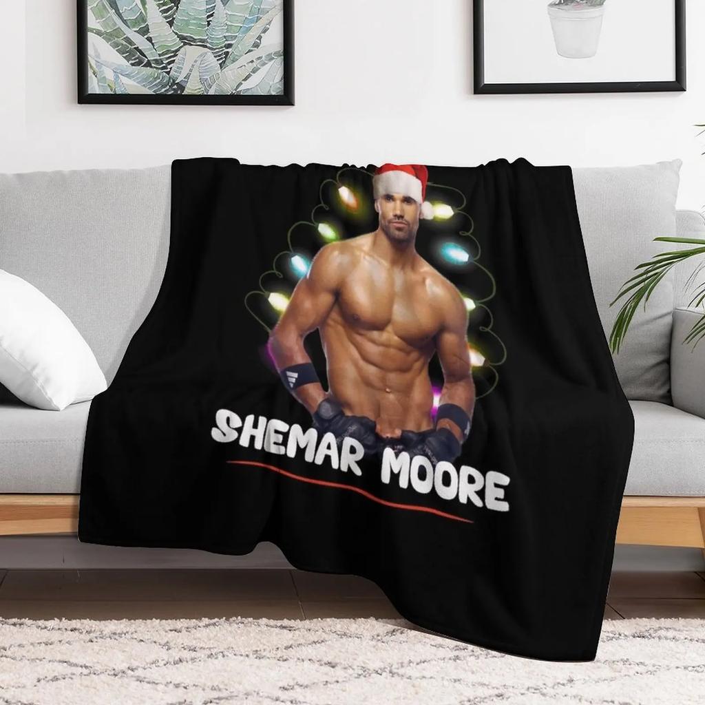 Beautiful Model Shemar Moore Christmas Fitted Scoop Awesome For Movie Fans Throw Blanket Soft Big Decoratives Baby Blankets
