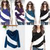 Women's Trendy Soft Batwing Long Sleeve Casual Blouse With Elegant Splicing Design