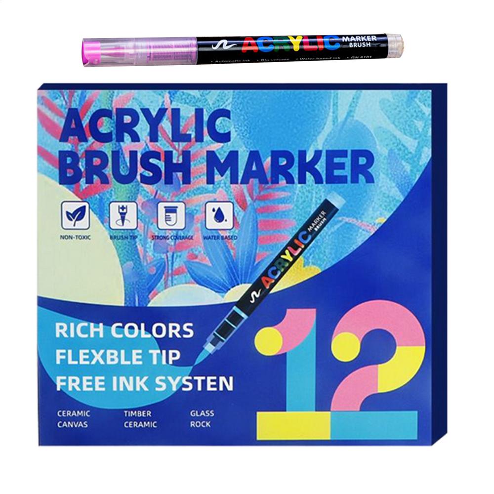 штабелируемый акриловый маркер мягкий акриловый маркер цветной маркер для граффити Набор акриловых маркеров для вечеринки детей