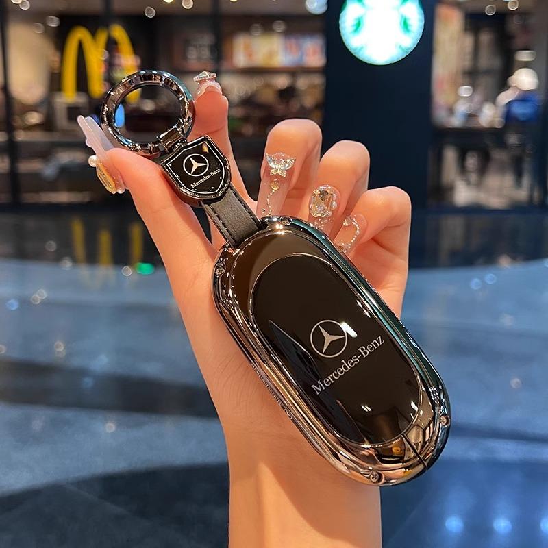 TXF4 For Mercedes Benz A C E S G Class GLC CLA GLB 200 2024 CLE W205 W213 W222 X167 W177 Car Smart Key Cover Case Fob Shell Keychain