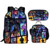 Borsa a tracolla casual con stampa di cartoni animati Zaini di grande capacità per studenti delle scuole medie