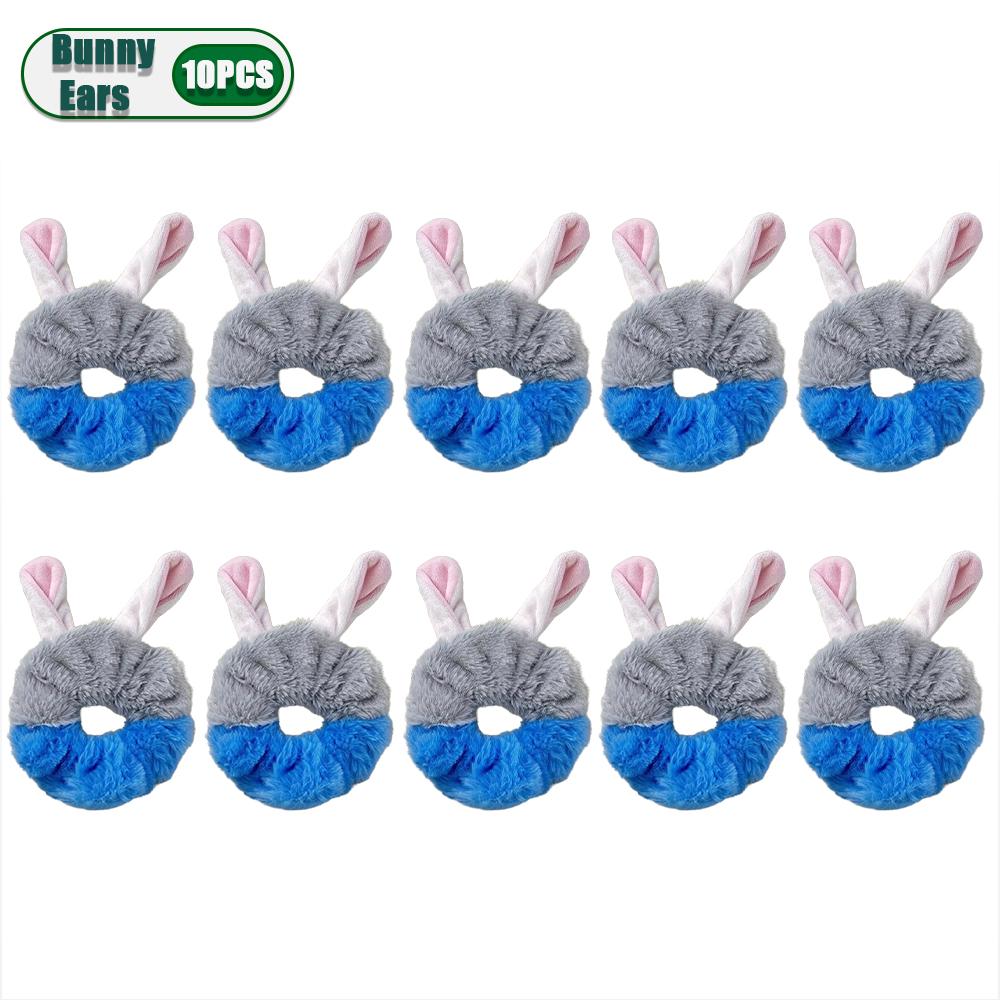 1-20PCS Cute Fox Bunny Ear Plush Elastic Hair Ties Women Girls Ponytail Hair Bands Hair Accessories Girls Gift Easter Gift