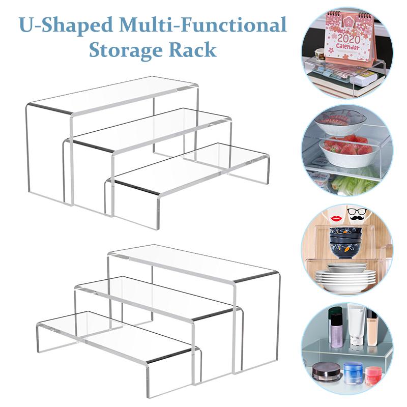 Desktop-Displayständer Acryl Mehrschichtig Transparentes Lagerregal für Klassenzimmerbedarf Büro Schreibtisch-Organizer