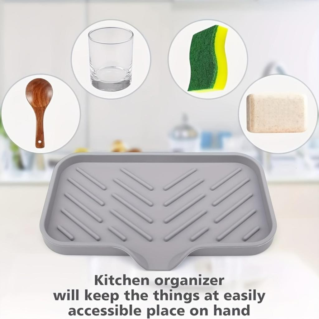 Silicone Soap Drain Pad, Non Slip Plastic Soap Tray, Multifunctional Soap Holder, Used for Bathroom Accessories