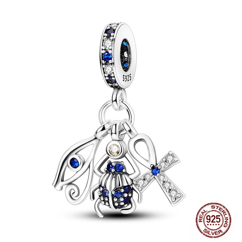 Standard Copper Craft Rotate Devil'S Eye Charms Fit Authentic Bracelet Blue Fatima Hand Palm Spacer Charms Handmade Jewelry Gift