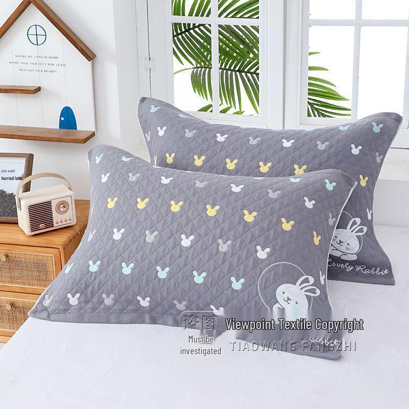 Yiwenwo Non-Slip Extra Large Cotton Gauze Pillowcase with Fixed Straps for Students & Adults