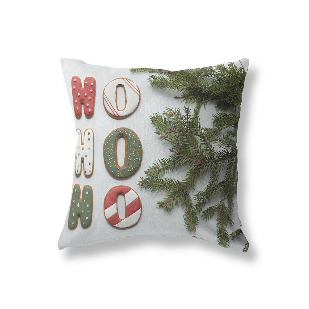 Cute Snowman Christmas Theme Printing Pattern Polyester Cushion Cover Home Living Room Sofa Decorative Pillow Pillow Cover