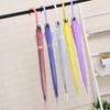 10Pcs Small Clear Transparent Umbrella Men's and Women's Semi-automatic Straight Handle Long Handle Student Umbrella